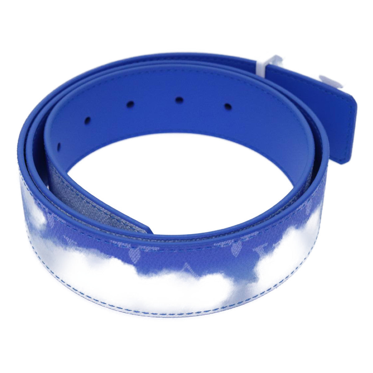 LOUIS VUITTON Monogram Clouds Ceinture LV Shape Belt 41.3"" MP261 LV 71236S