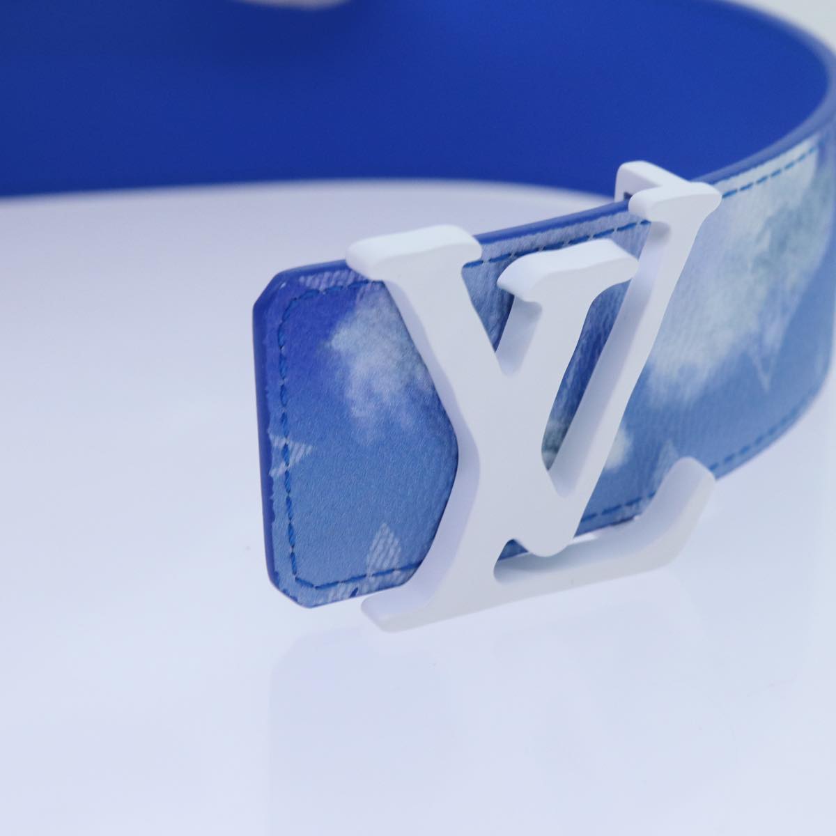 LOUIS VUITTON Monogram Clouds Ceinture LV Shape Belt 41.3"" MP261 LV 71236S