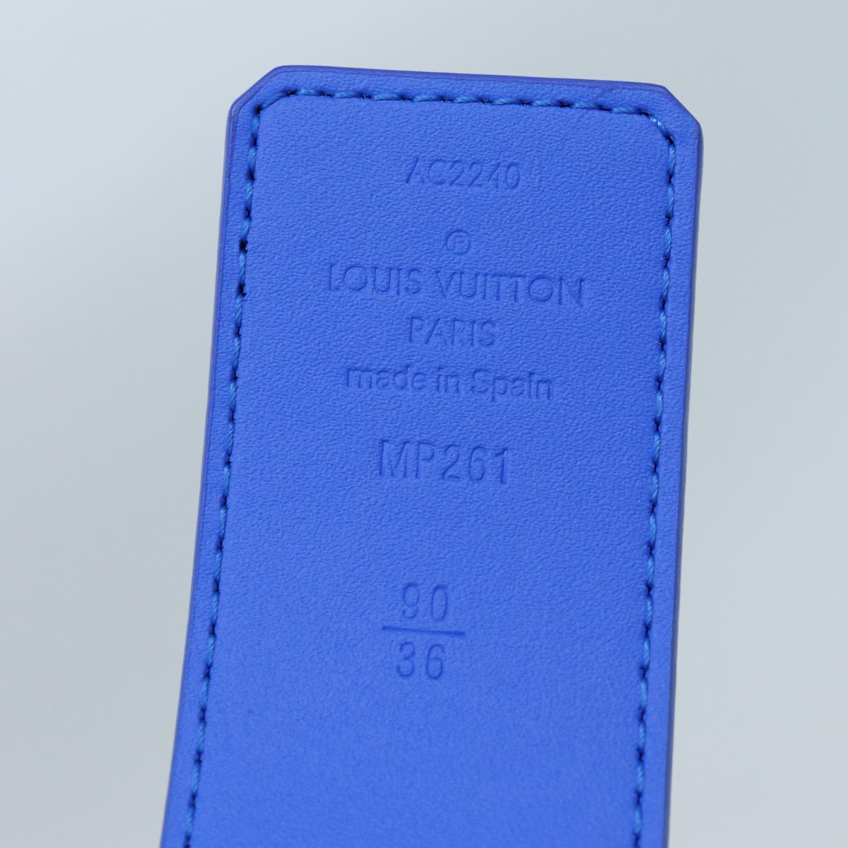 LOUIS VUITTON Monogram Clouds Ceinture LV Shape Belt 41.3"" MP261 LV 71236S