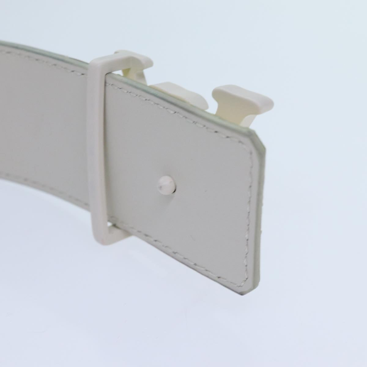 LOUIS VUITTON Prism Ceinture LV Shape Belt 44.1"" Silver M0219U LV 71237A