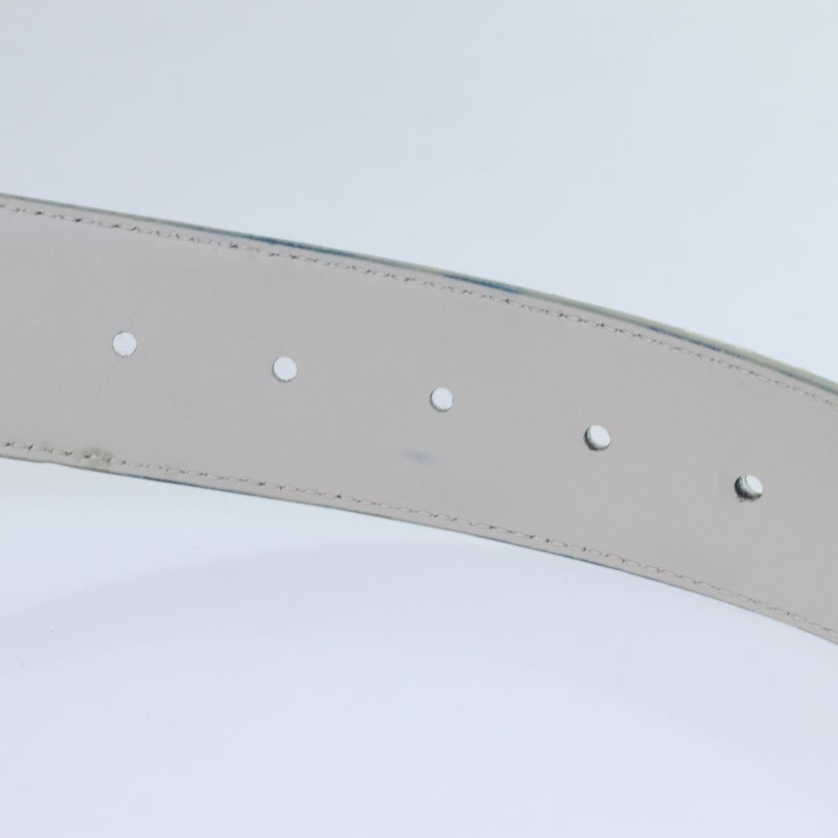 LOUIS VUITTON Prism Ceinture LV Shape Belt 44.1"" Silver M0219U LV 71237A