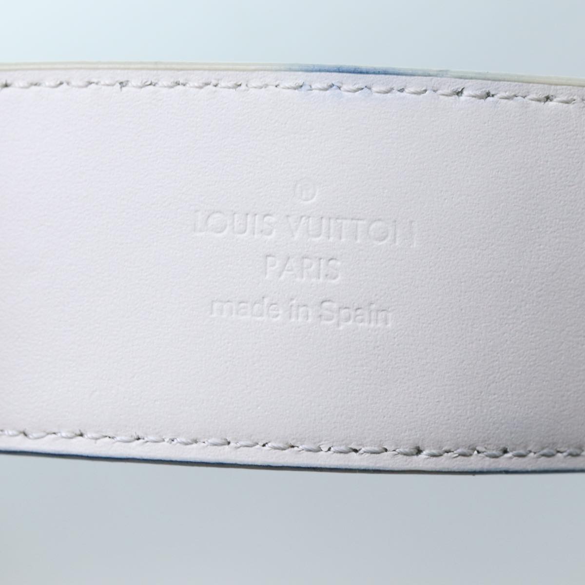 LOUIS VUITTON Prism Ceinture LV Shape Belt 44.1"" Silver M0219U LV 71237A