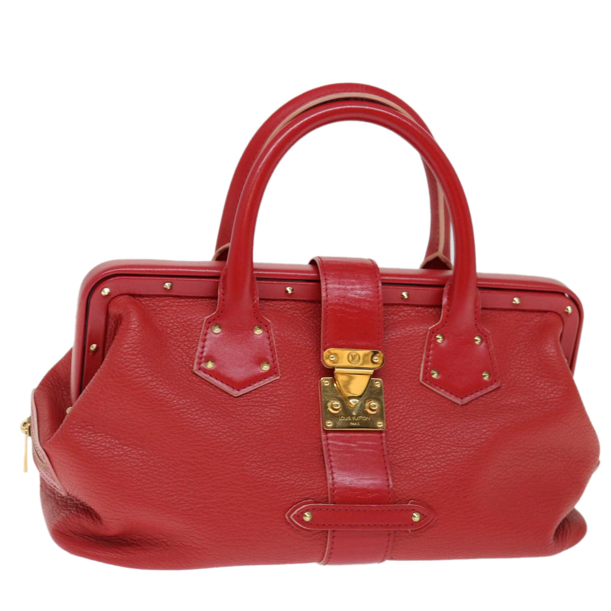 LOUIS VUITTON Suhari Angenu PM Hand Bag Leather Geranium M91843 LV 71249