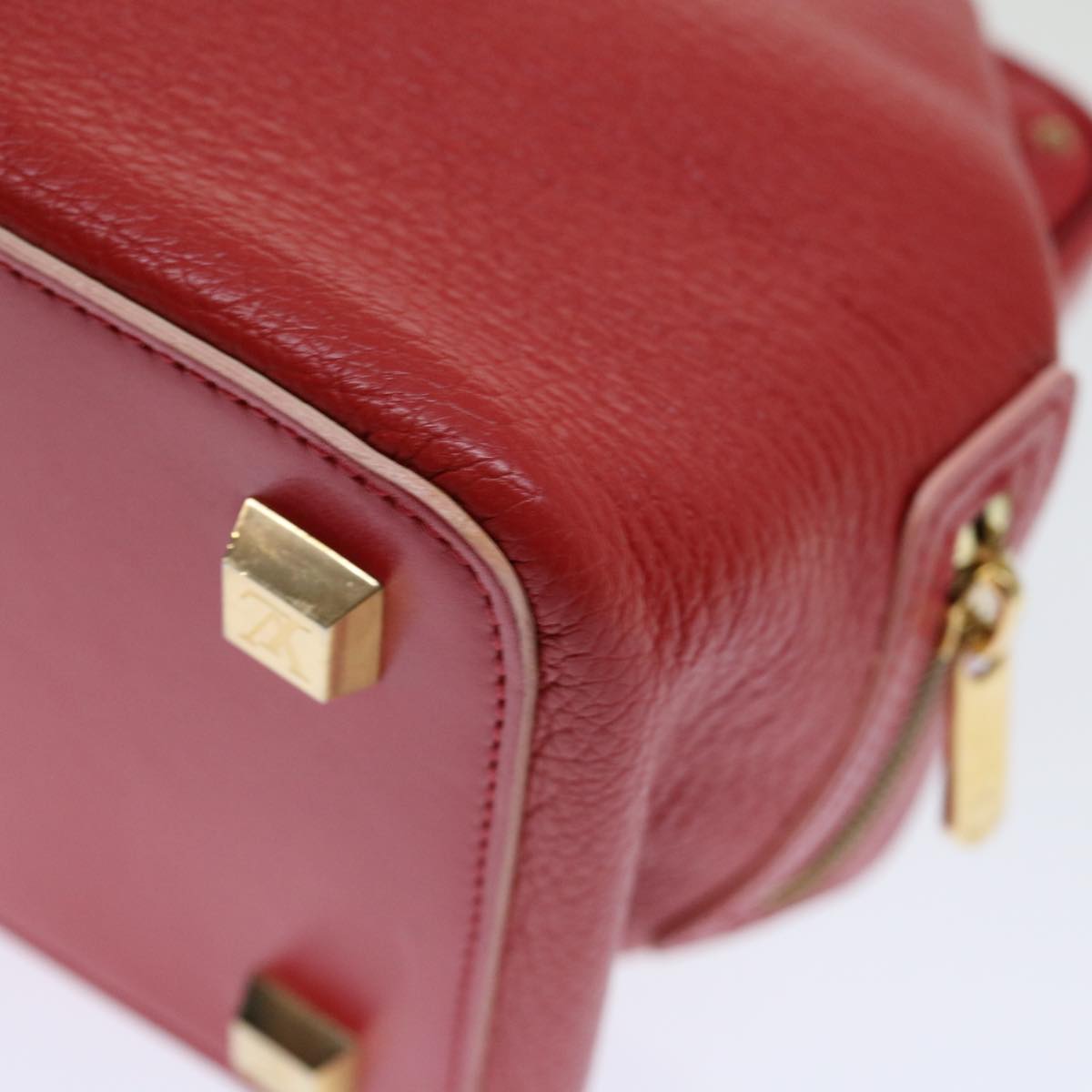 LOUIS VUITTON Suhari Angenu PM Hand Bag Leather Geranium M91843 LV 71249