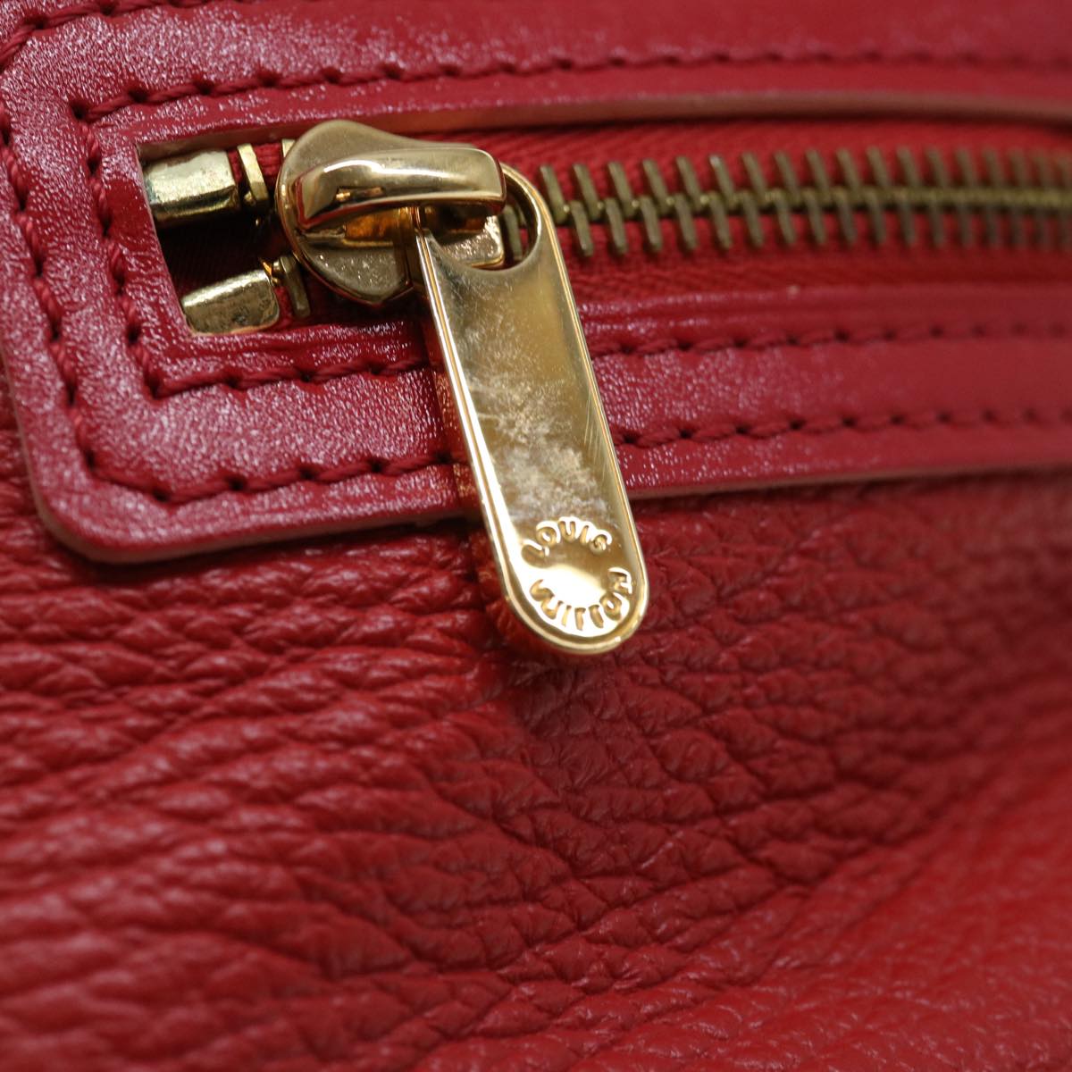 LOUIS VUITTON Suhari Angenu PM Hand Bag Leather Geranium M91843 LV 71249