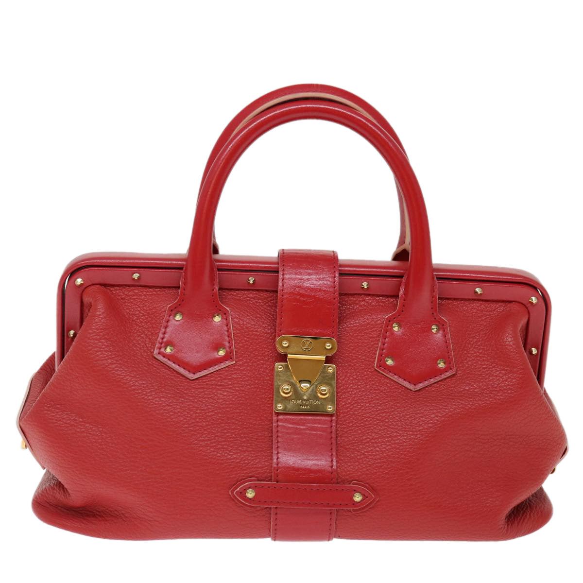 LOUIS VUITTON Suhari Angenu PM Hand Bag Leather Geranium M91843 LV 71249