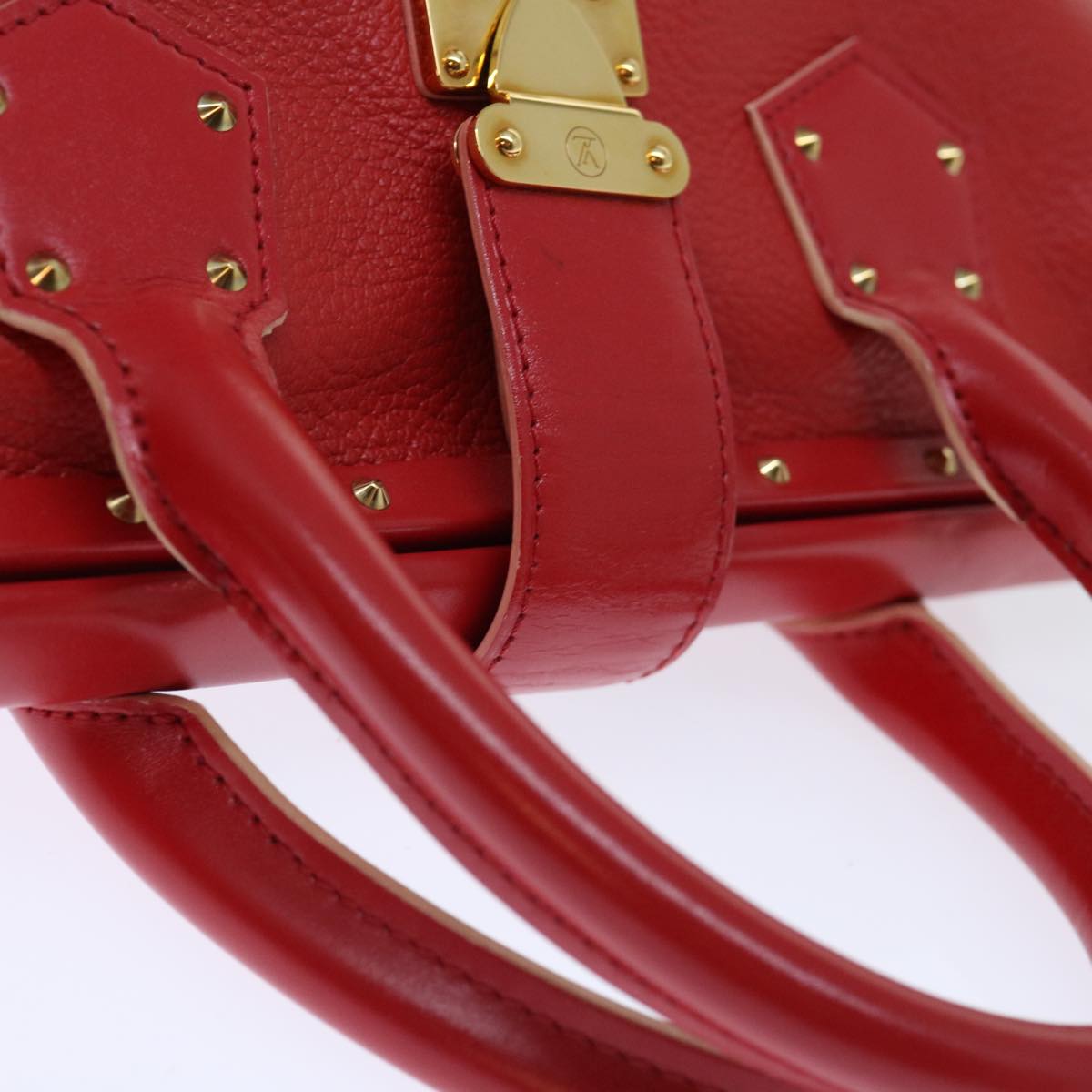 LOUIS VUITTON Suhari Angenu PM Hand Bag Leather Geranium M91843 LV 71249