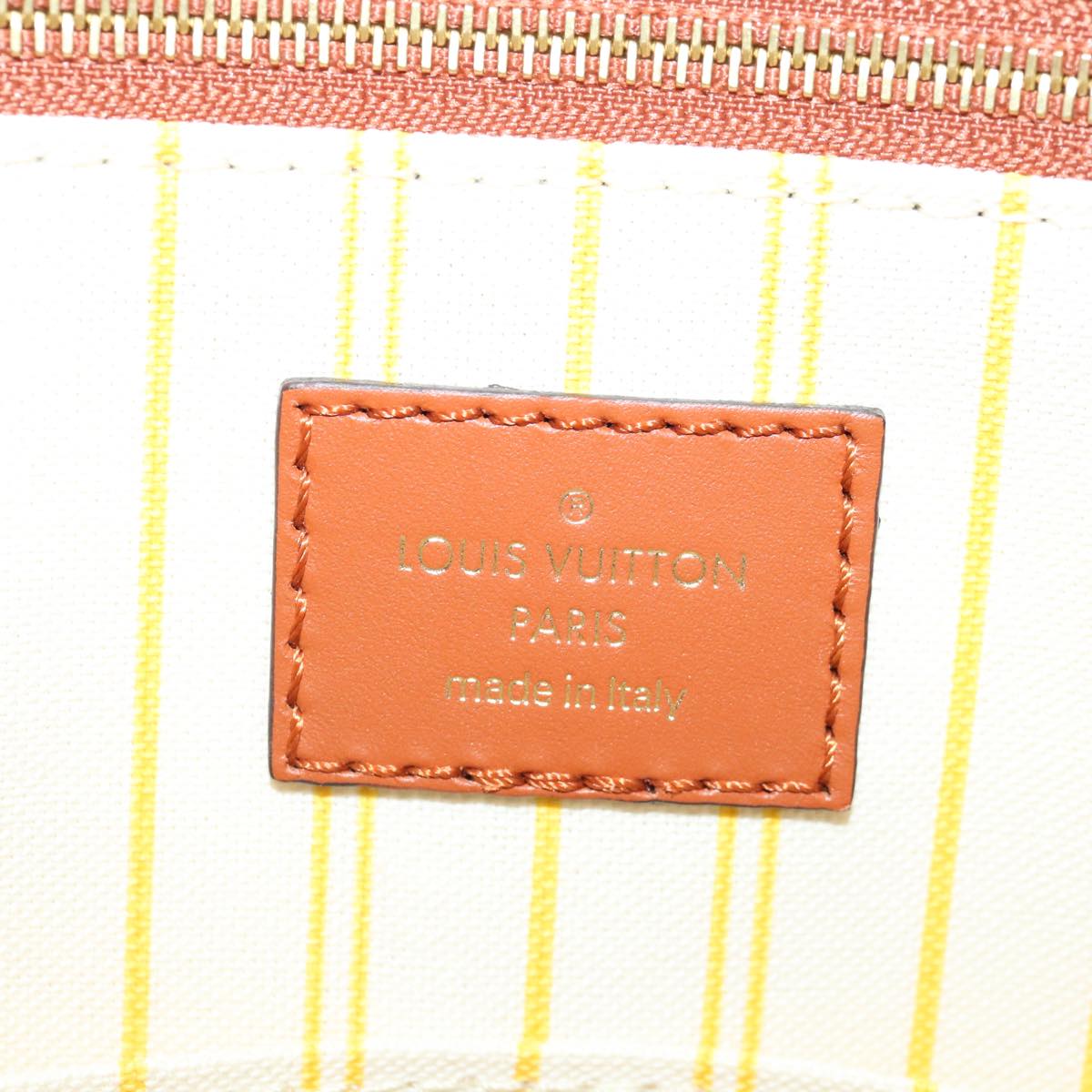 LOUIS VUITTON Monogram Raffia On The Go GM Tote Bag Beige M57644 LV 71272SA