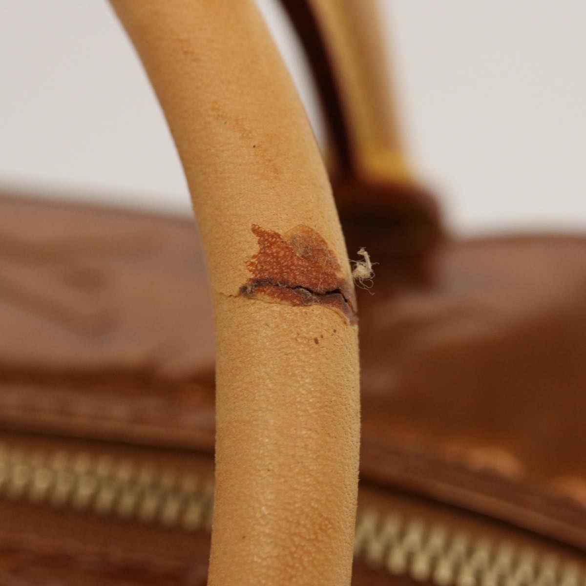LOUIS VUITTON Monogram Vernis Tompkins Square Hand Bag Bronze M91103 71279