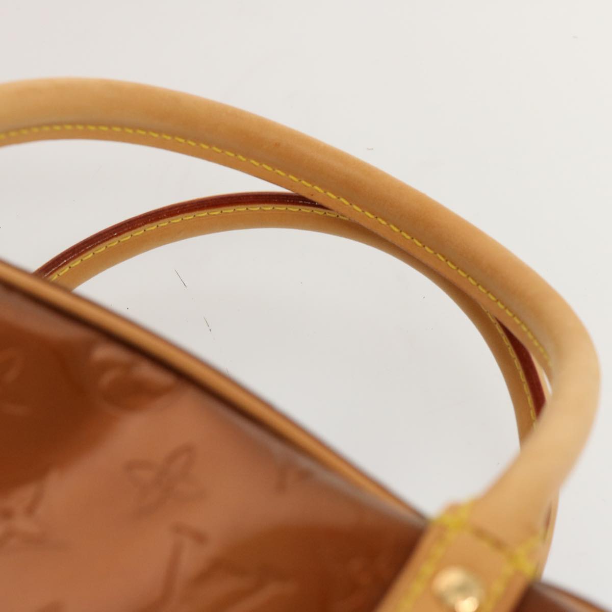 LOUIS VUITTON Monogram Vernis Tompkins Square Hand Bag Bronze M91103 71279