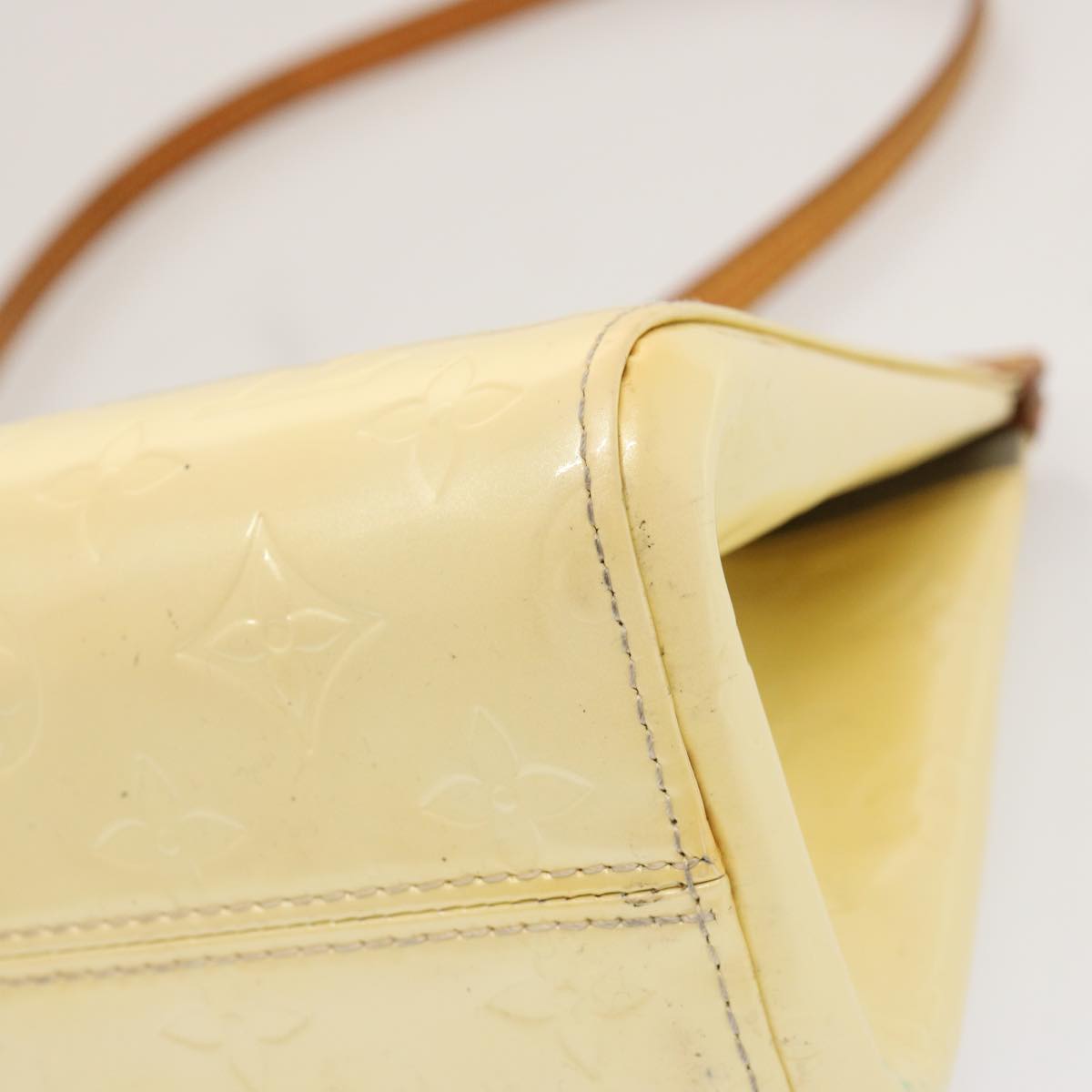LOUIS VUITTON Monogram Vernis Roxbury Drive Hand Bag Perle M91374 LV 71280