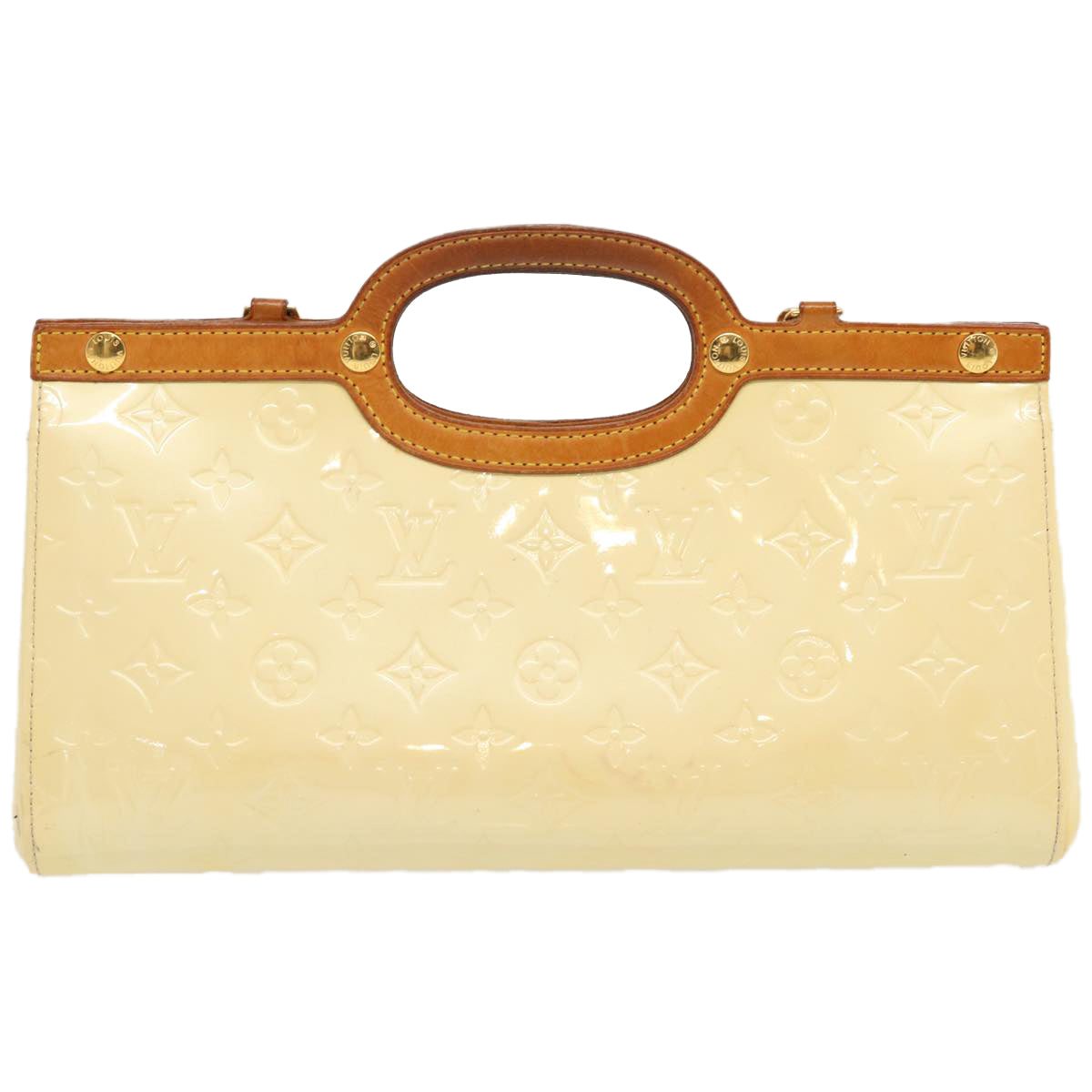 LOUIS VUITTON Monogram Vernis Roxbury Drive Hand Bag Perle M91374 LV 71280