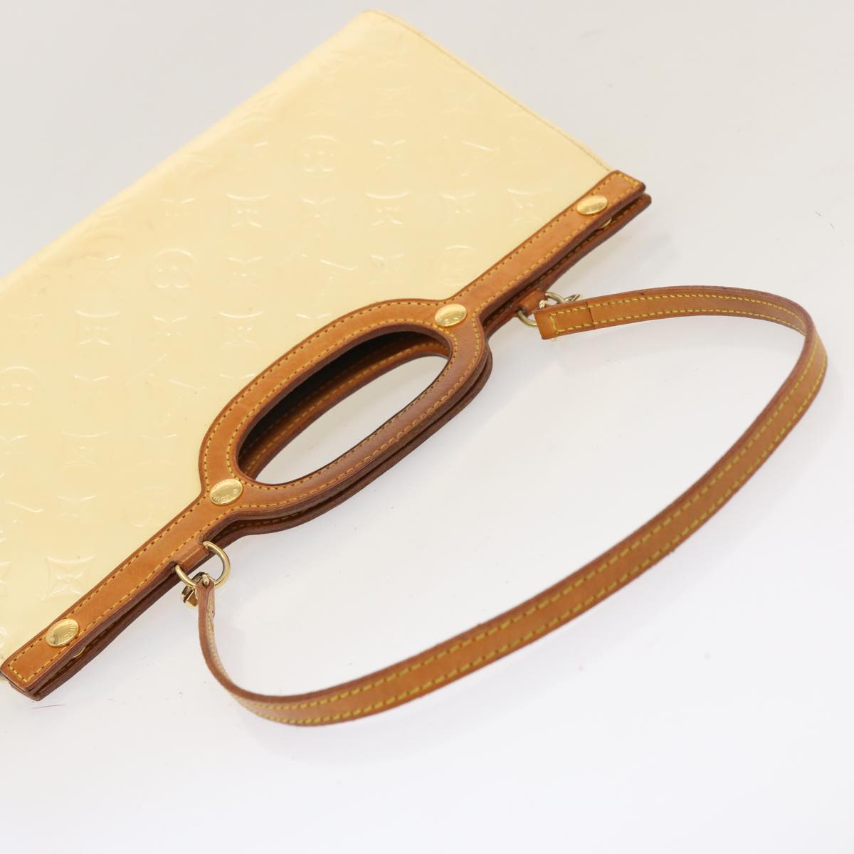 LOUIS VUITTON Monogram Vernis Roxbury Drive Hand Bag Perle M91374 LV 71280