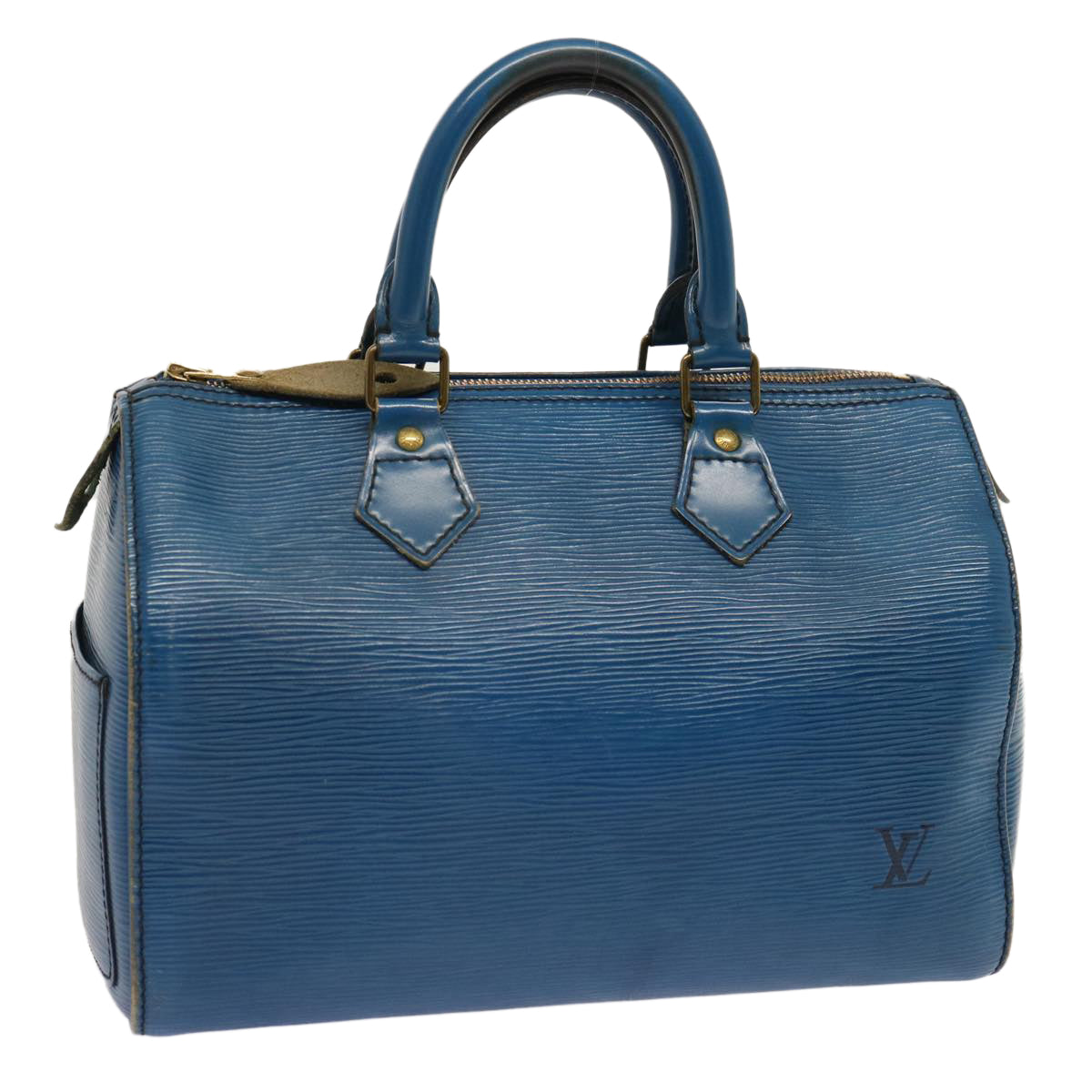 LOUIS VUITTON Epi Speedy 25 Hand Bag Toledo Blue M43015 LV 71281