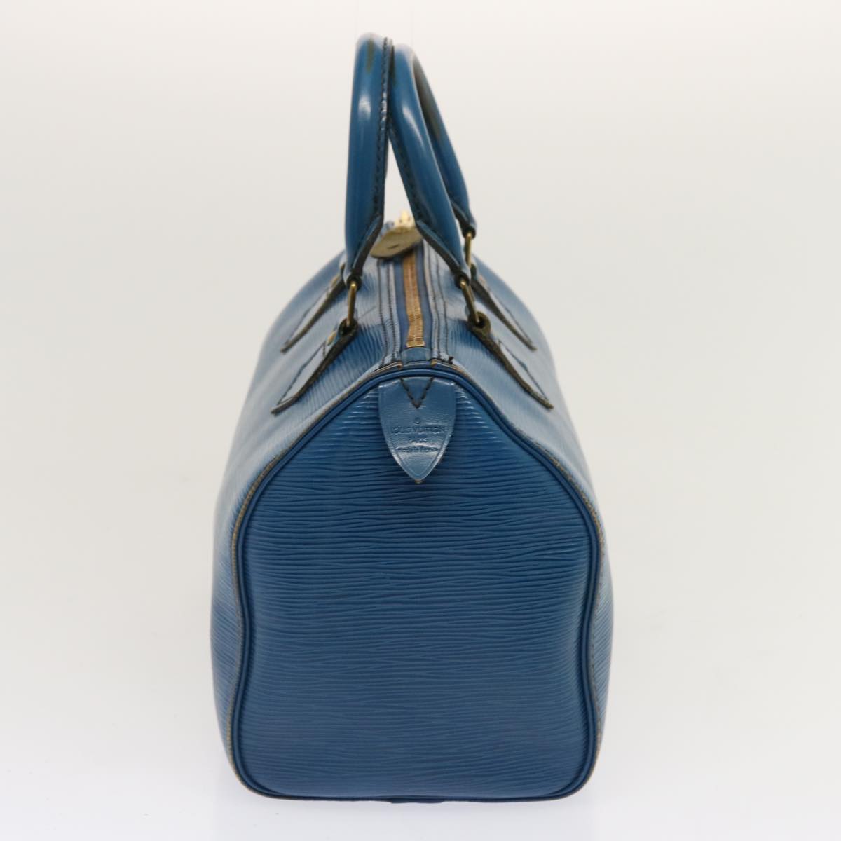 LOUIS VUITTON Epi Speedy 25 Hand Bag Toledo Blue M43015 LV 71281