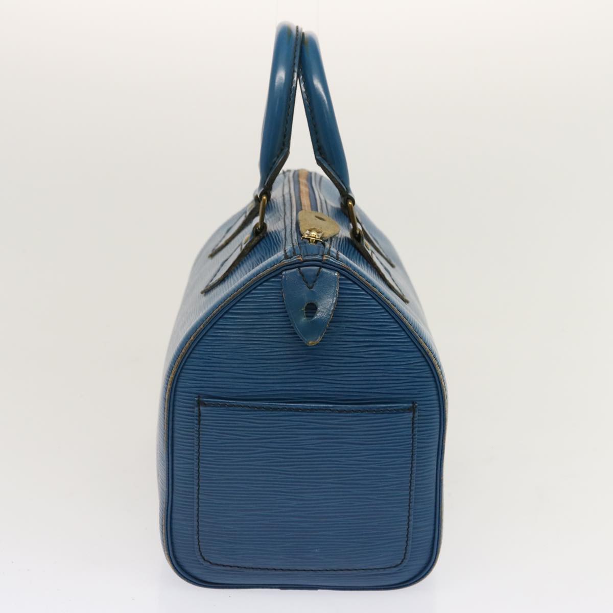 LOUIS VUITTON Epi Speedy 25 Hand Bag Toledo Blue M43015 LV 71281