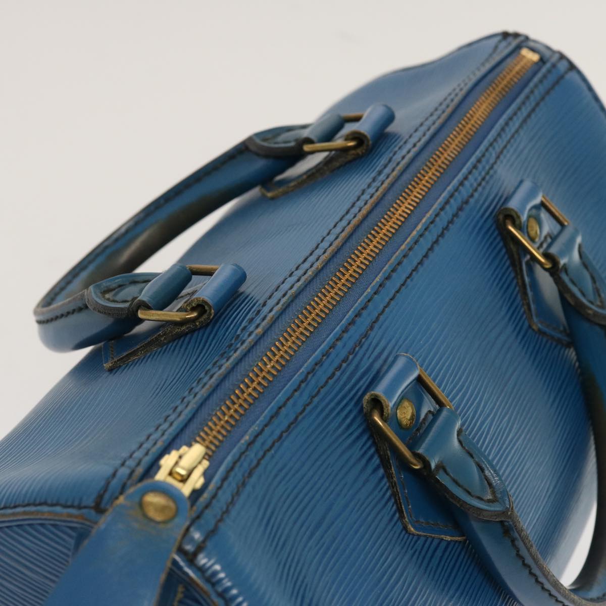 LOUIS VUITTON Epi Speedy 25 Hand Bag Toledo Blue M43015 LV 71281