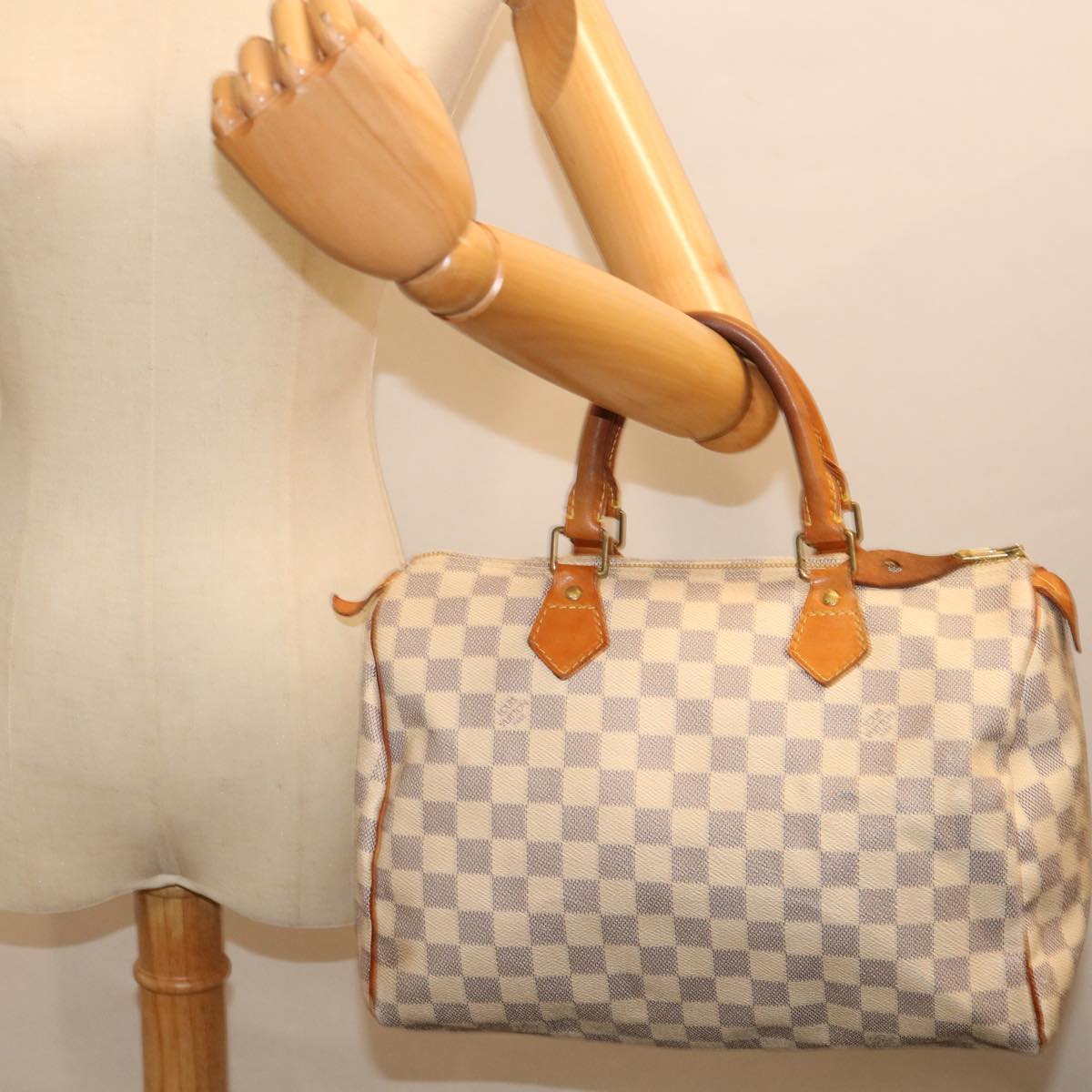 LOUIS VUITTON Damier Azur Speedy 30 Hand Bag N41533 LV 71286
