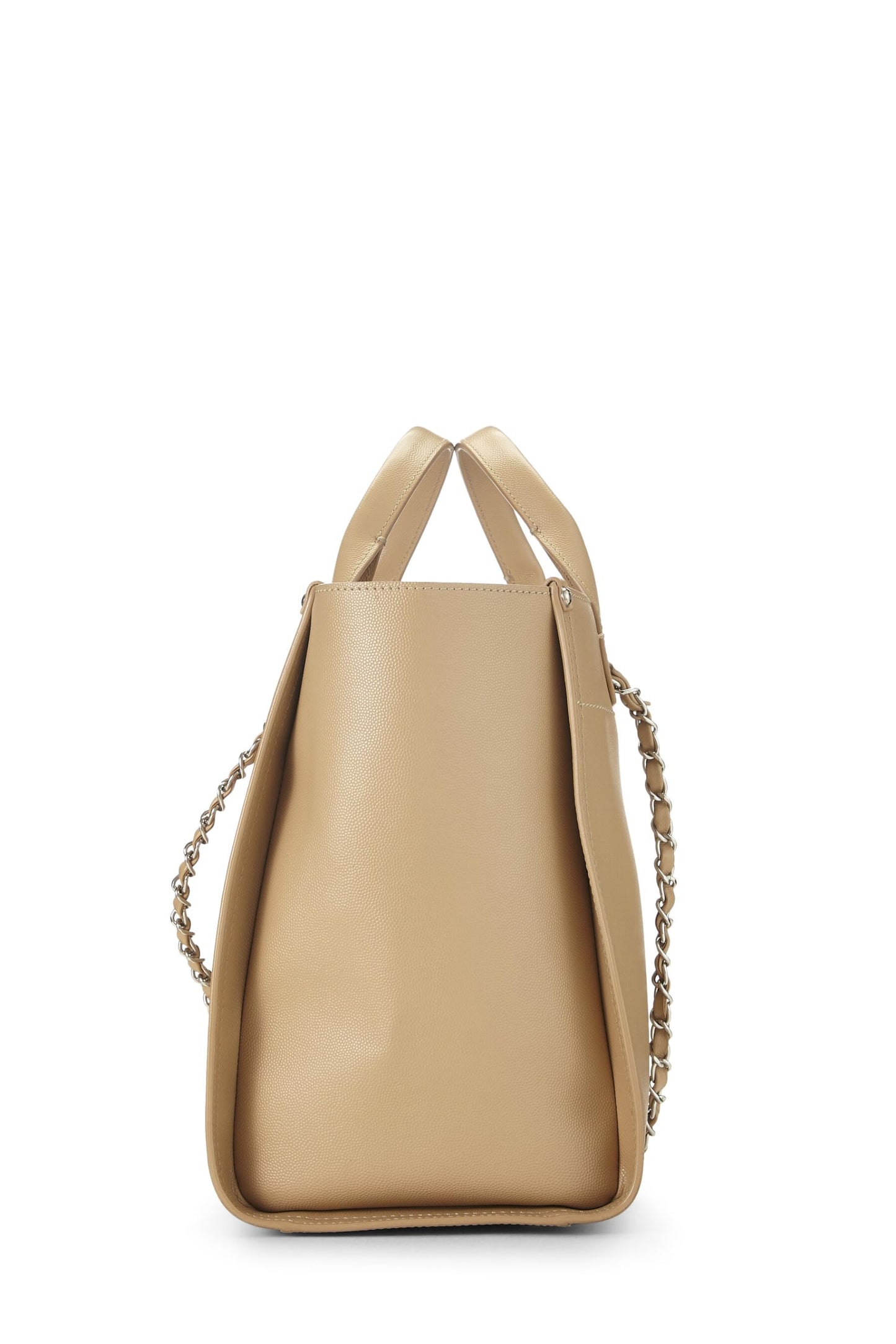 Chanel,  Beige Caviar Deauville Medium, Beige