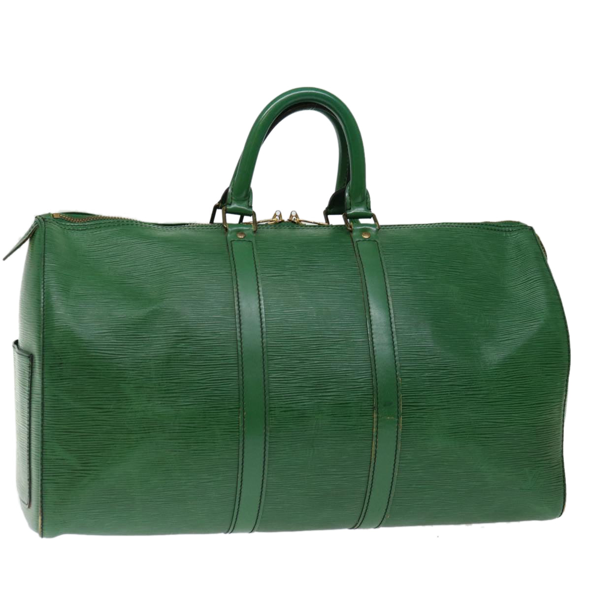 LOUIS VUITTON Epi Keepall 45 Boston Bag Green M42974 LV 71344