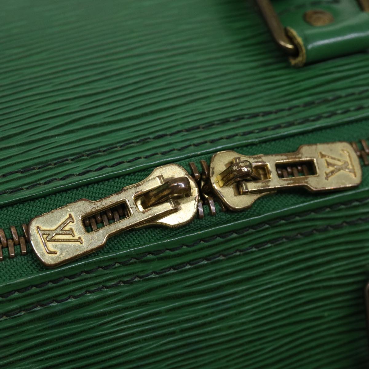 LOUIS VUITTON Epi Keepall 45 Boston Bag Green M42974 LV 71344