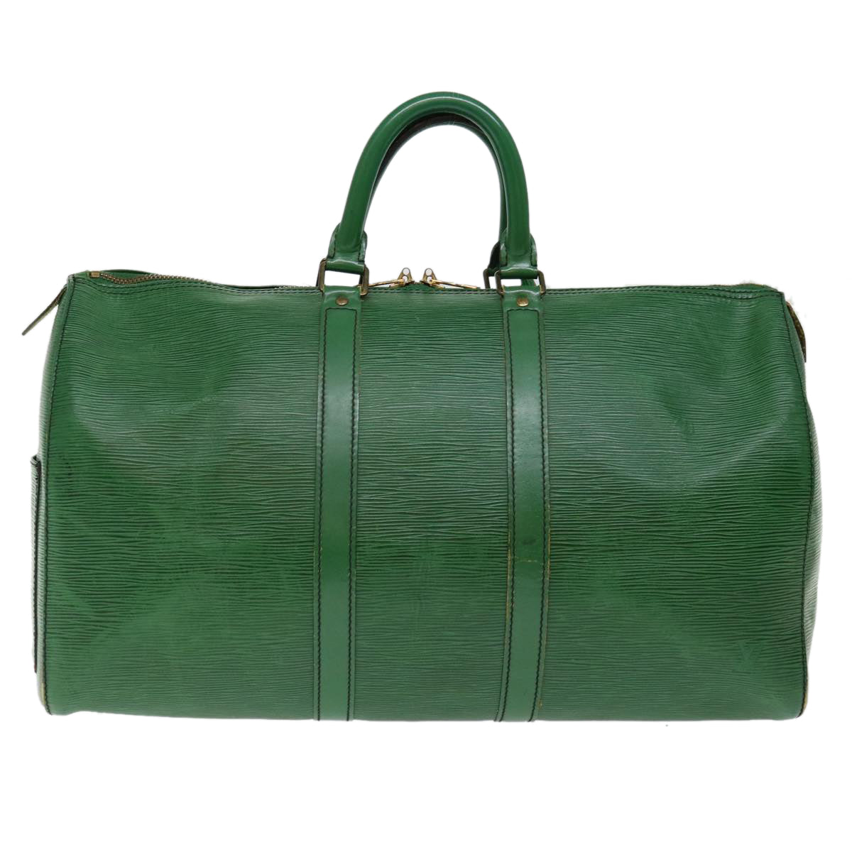 LOUIS VUITTON Epi Keepall 45 Boston Bag Green M42974 LV 71344