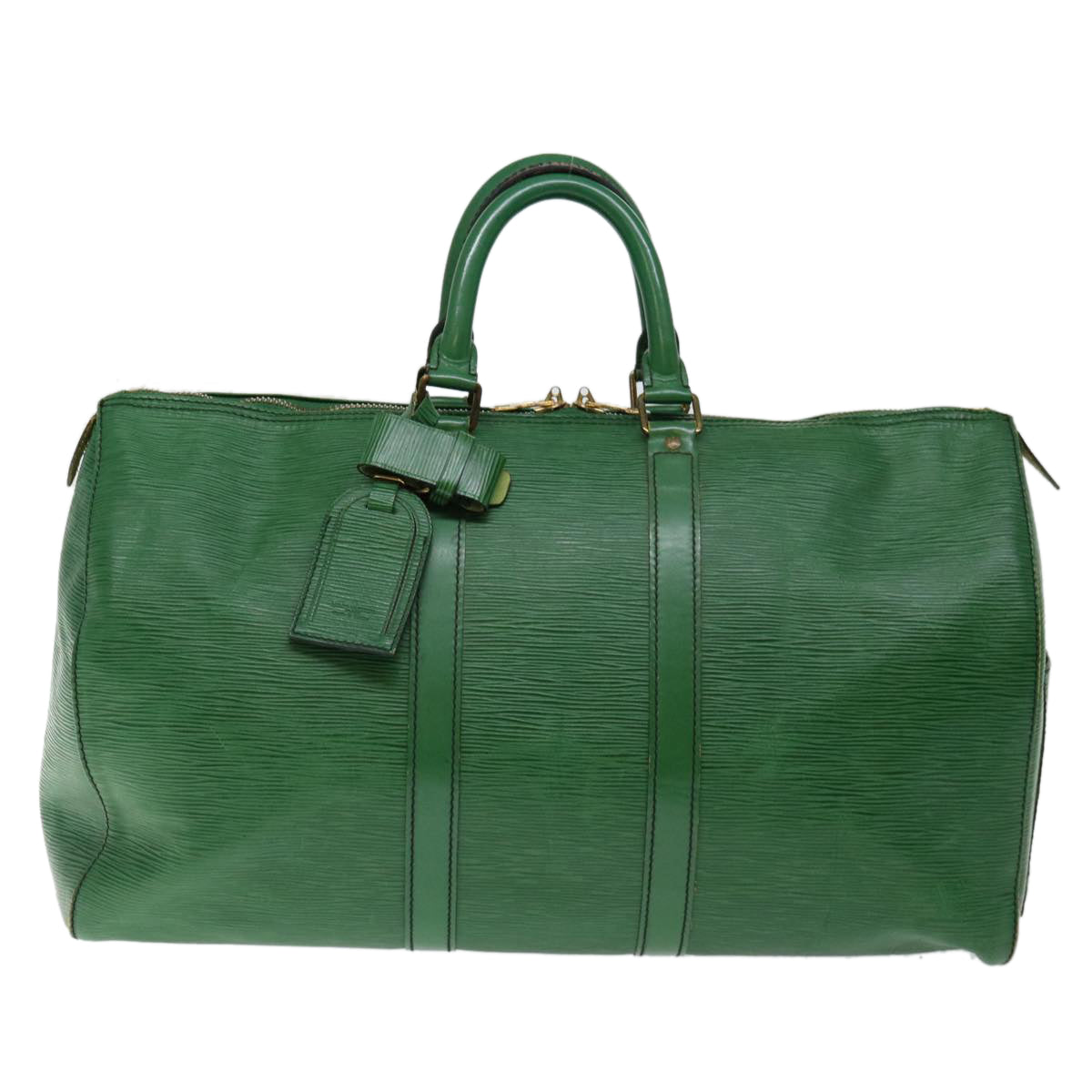 LOUIS VUITTON Epi Keepall 45 Boston Bag Green M42974 LV 71344