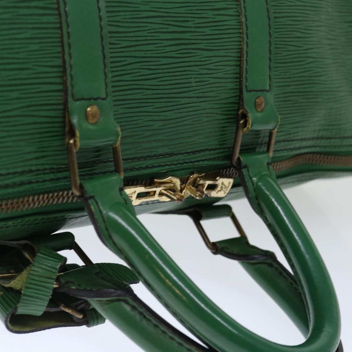 LOUIS VUITTON Epi Keepall 45 Boston Bag Green M42974 LV 71344