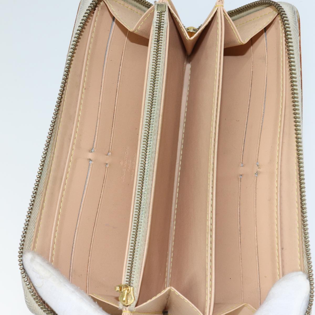 LOUIS VUITTON Monogram Multicolor Zippy Wallet White M60241 LV 71364