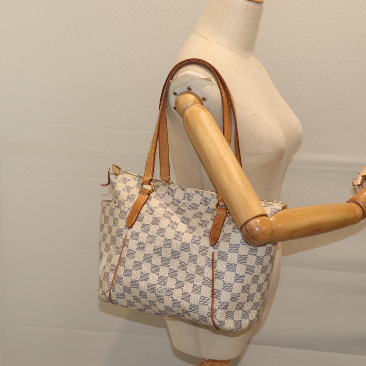LOUIS VUITTON Damier Azur Totally PM Tote Bag N41280 LV 71370