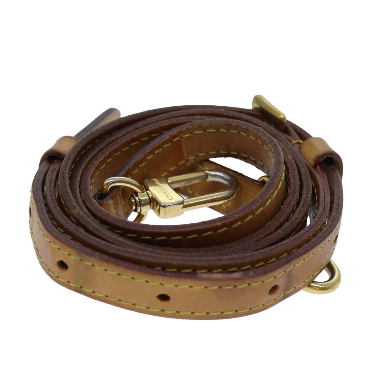 LOUIS VUITTON Adjustable Shoulder Strap Leather 40.2""-48"" Beige LV 71371
