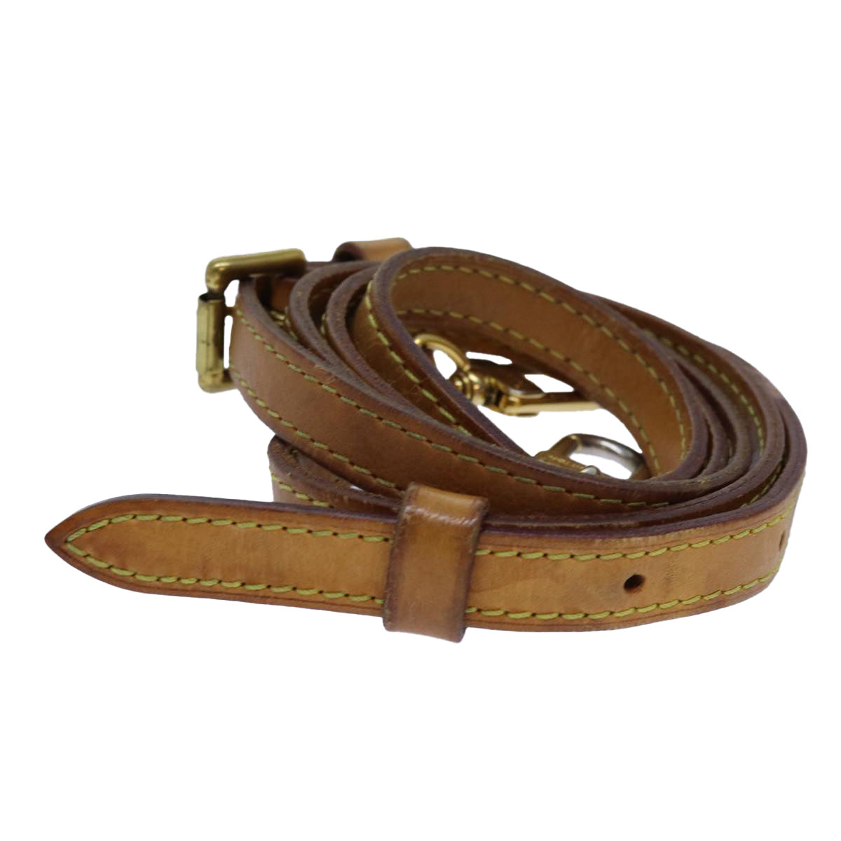 LOUIS VUITTON Adjustable Shoulder Strap Leather 40.2""-48"" Beige LV 71371