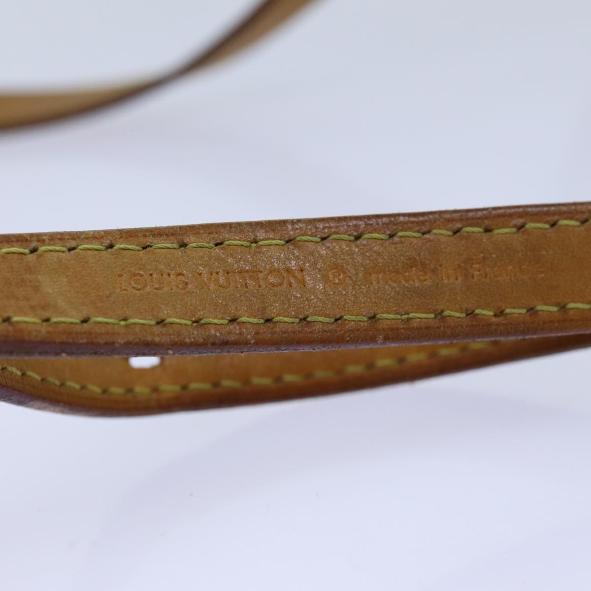 LOUIS VUITTON Adjustable Shoulder Strap Leather 40.2""-48"" Beige LV 71371