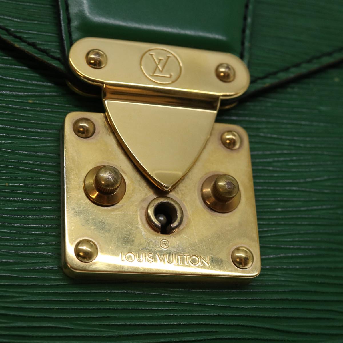 LOUIS VUITTON Epi Porte Documents Bandouliere Briefcase Green M54464 71374