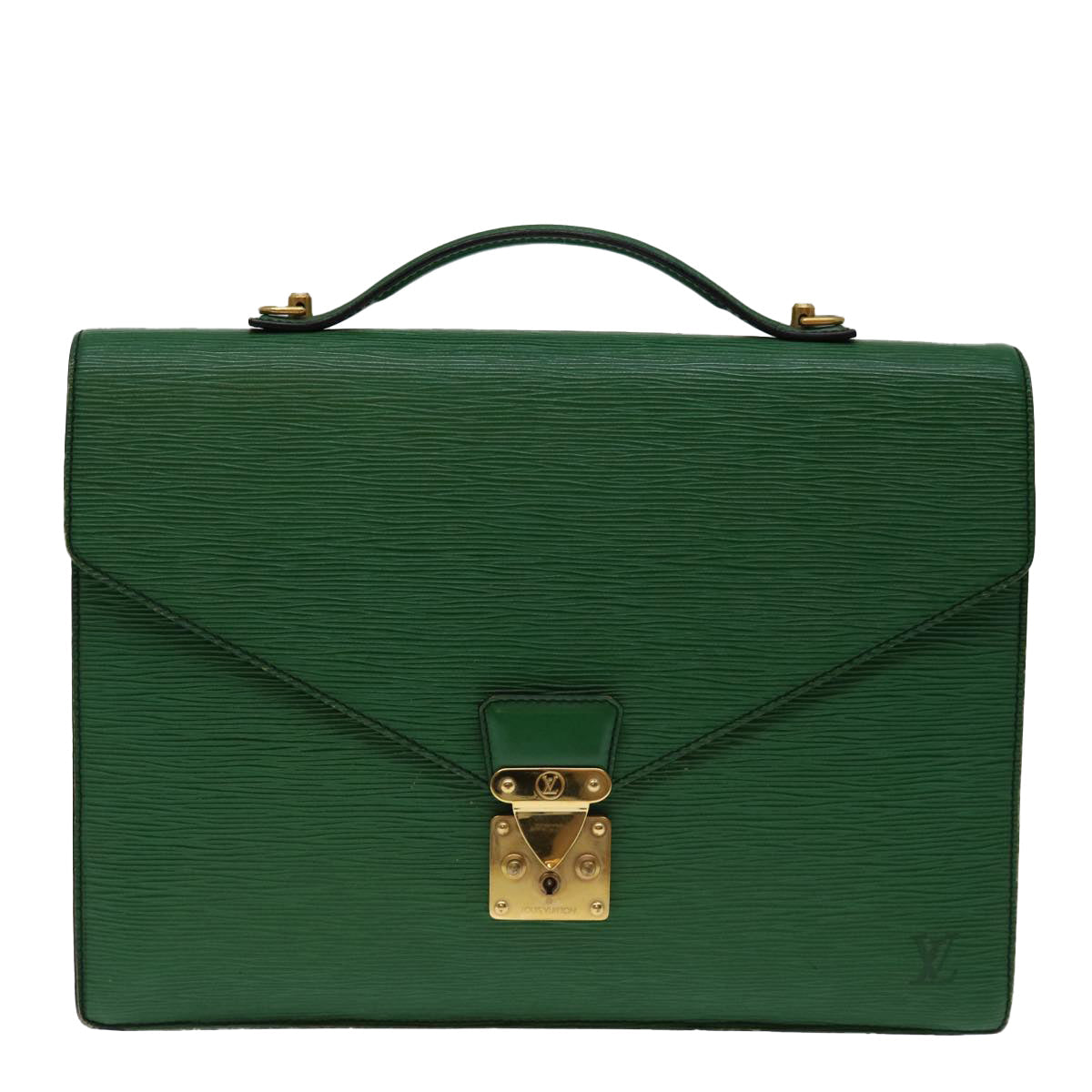 LOUIS VUITTON Epi Porte Documents Bandouliere Briefcase Green M54464 71374