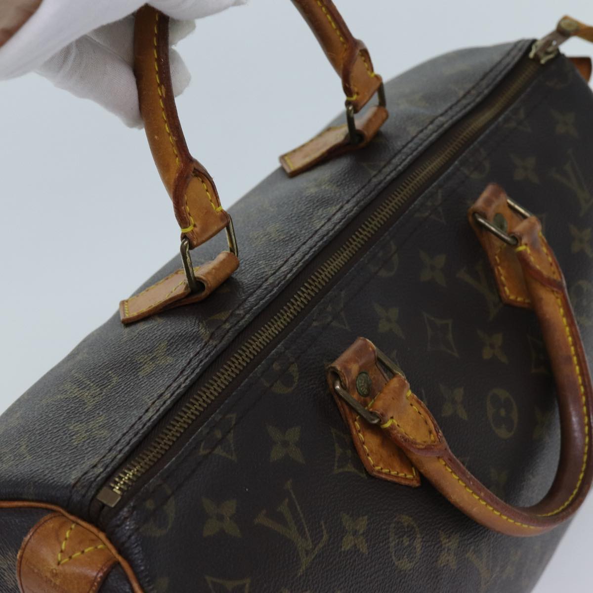 LOUIS VUITTON Monogram Speedy 35 Hand Bag M41524 LV 71384