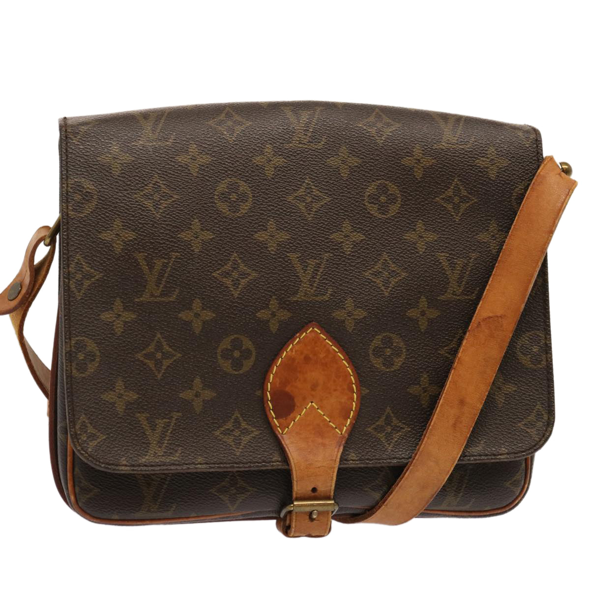 LOUIS VUITTON Monogram Cartouchiere GM Shoulder Bag M51252 LV 71386