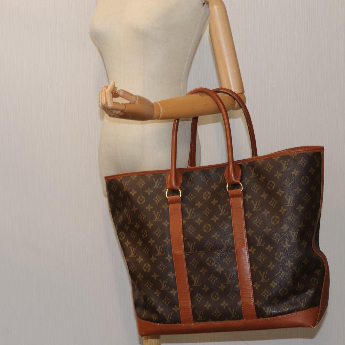 LOUIS VUITTON Monogram Sac Weekend GM Tote Bag M42420 LV 71395