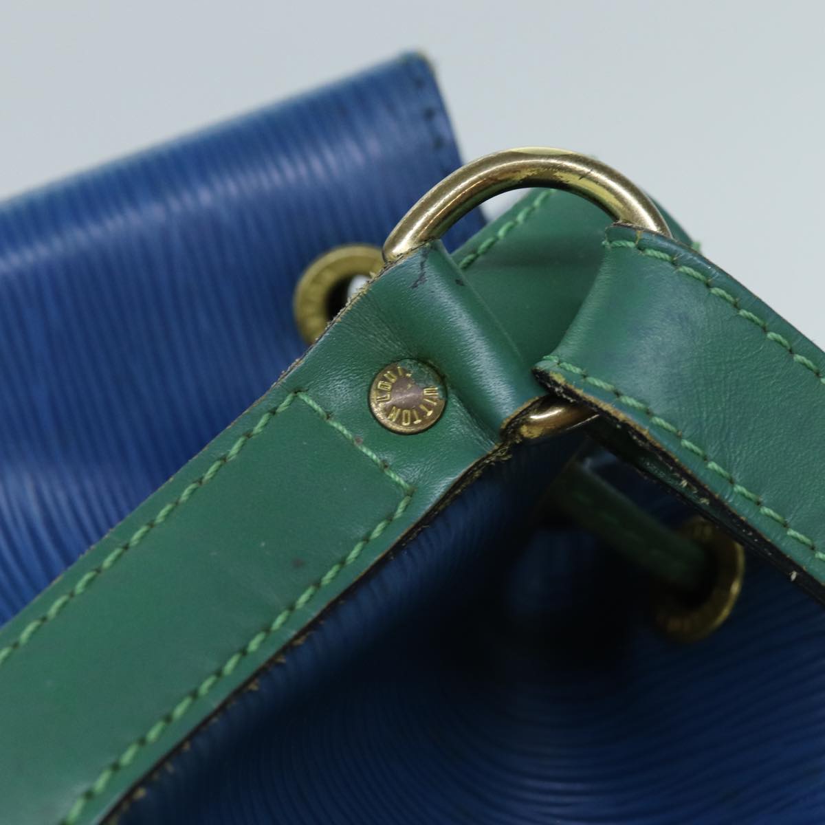 LOUIS VUITTON Epi Noe Shoulder Bag Bicolor Green Blue M44044 LV 71396