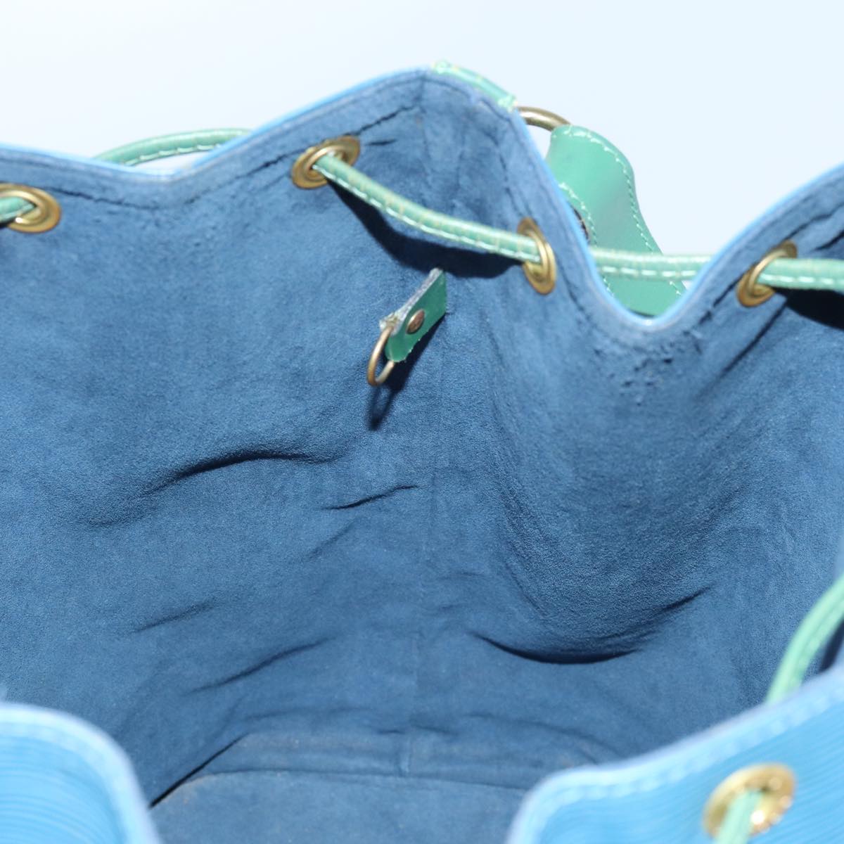 LOUIS VUITTON Epi Noe Shoulder Bag Bicolor Green Blue M44044 LV 71396