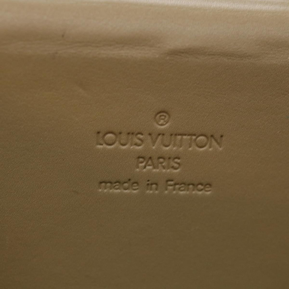 LOUIS VUITTON Monogram Vernis Bleecker Cosmetic Pouch Beige M91002 71437