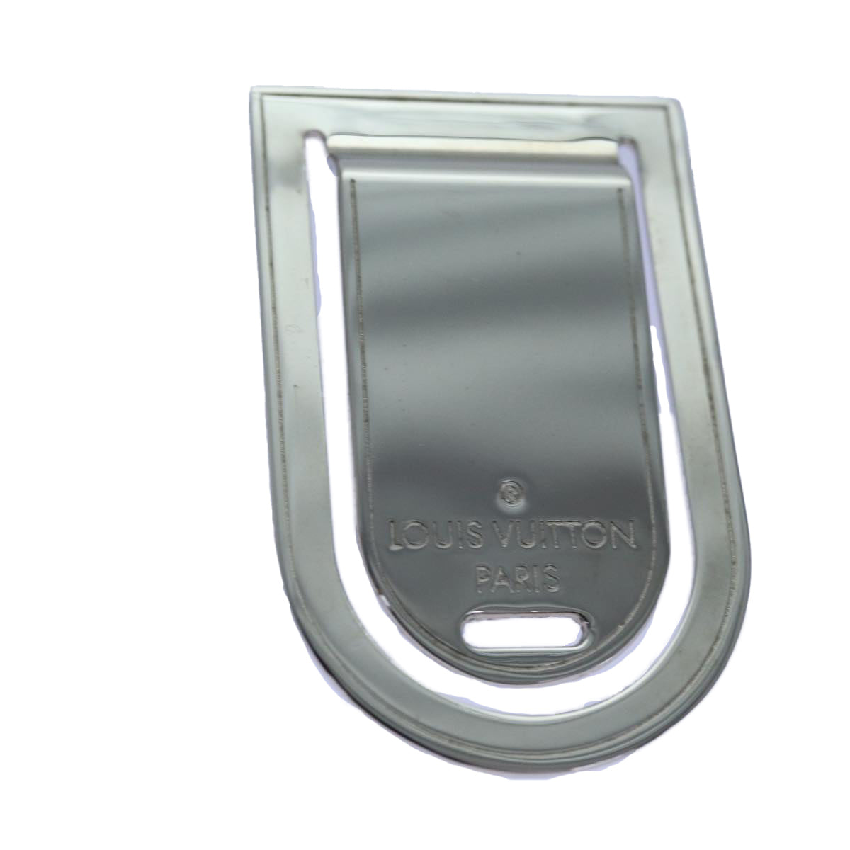 LOUIS VUITTON Pans Abie Porto Address Money Clip metal Silver M65067 71439