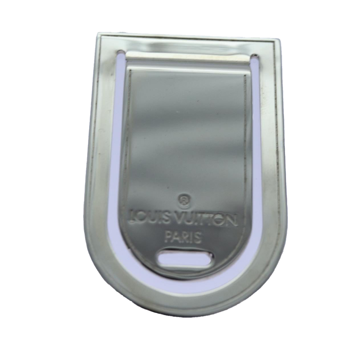 LOUIS VUITTON Pans Abie Porto Address Money Clip metal Silver M65067 71439