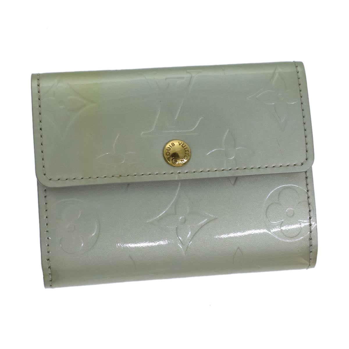 LOUIS VUITTON Monogram Vernis Ludlow Coin Purse Gris M91161 LV 71441