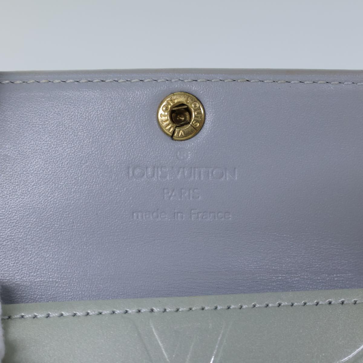LOUIS VUITTON Monogram Vernis Ludlow Coin Purse Gris M91161 LV 71441