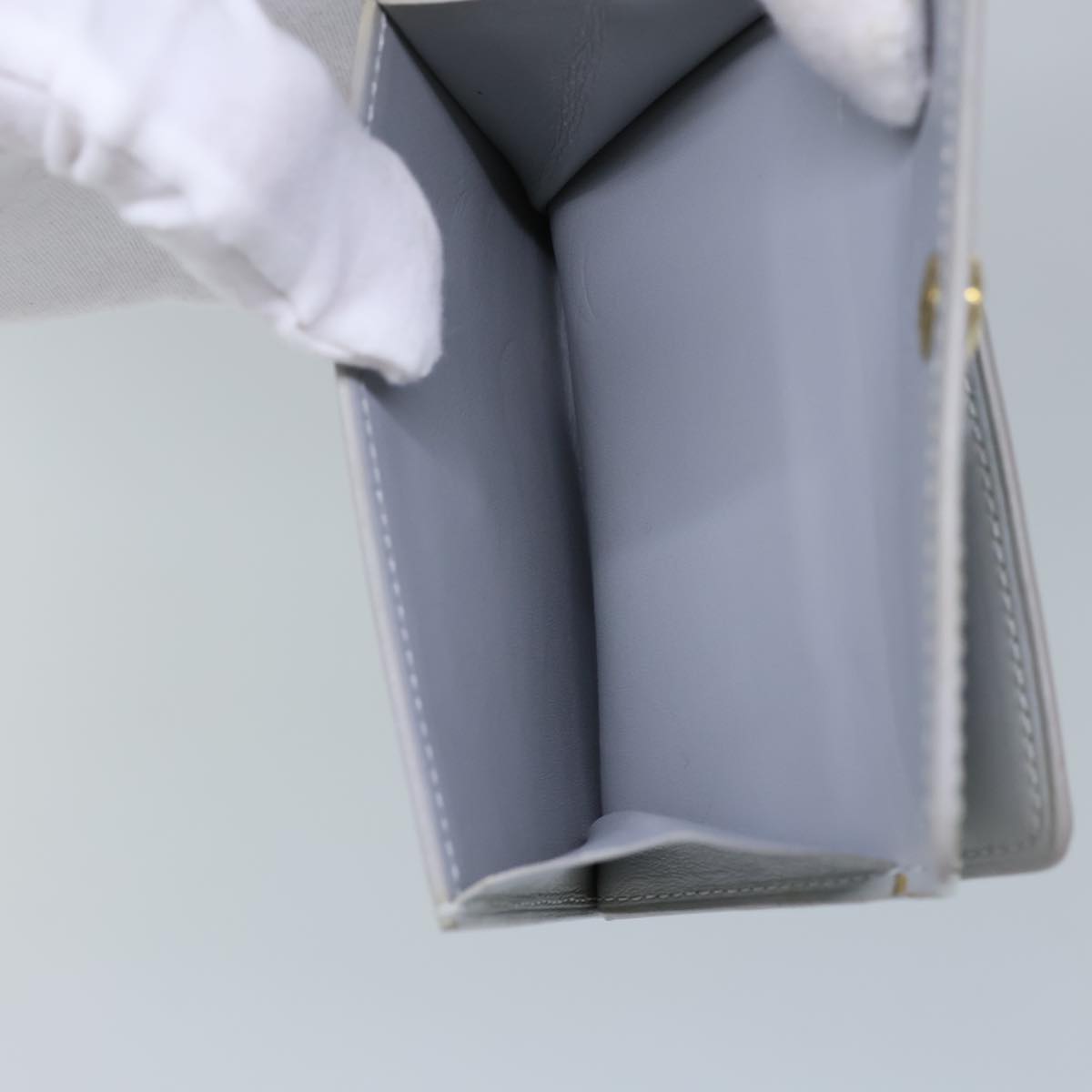 LOUIS VUITTON Monogram Vernis Ludlow Coin Purse Gris M91161 LV 71441