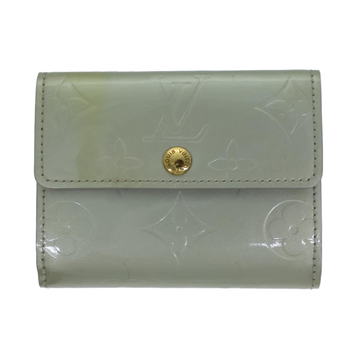 LOUIS VUITTON Monogram Vernis Ludlow Coin Purse Gris M91161 LV 71441