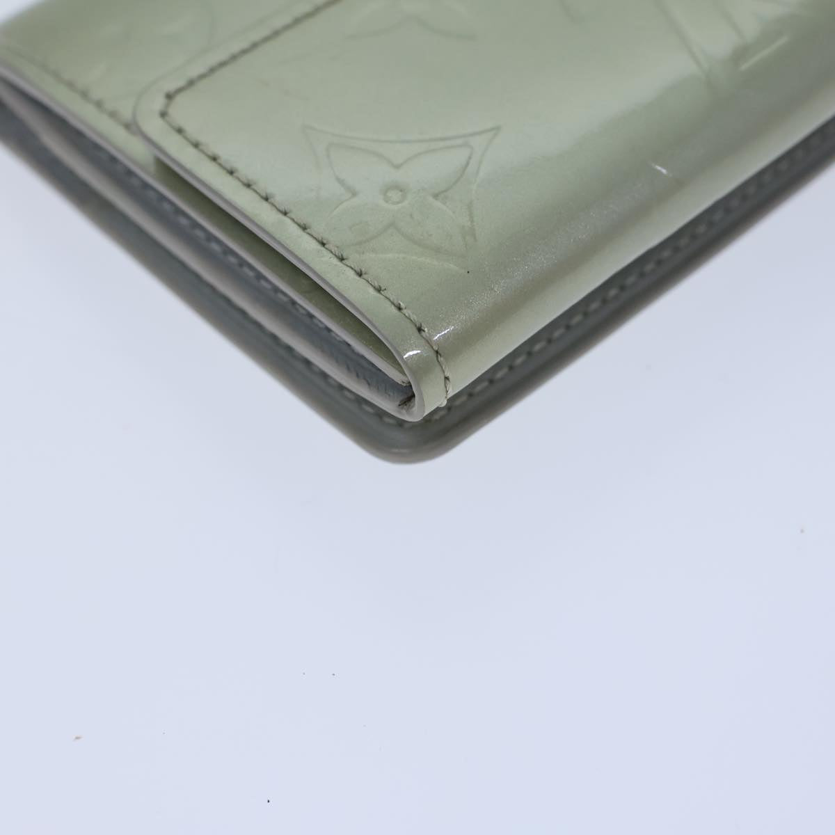 LOUIS VUITTON Monogram Vernis Ludlow Coin Purse Gris M91161 LV 71441