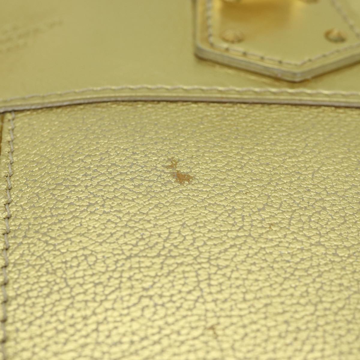 LOUIS VUITTON Suhari Lockit PM Hand Bag Leather Gold All M95433 LV 71447