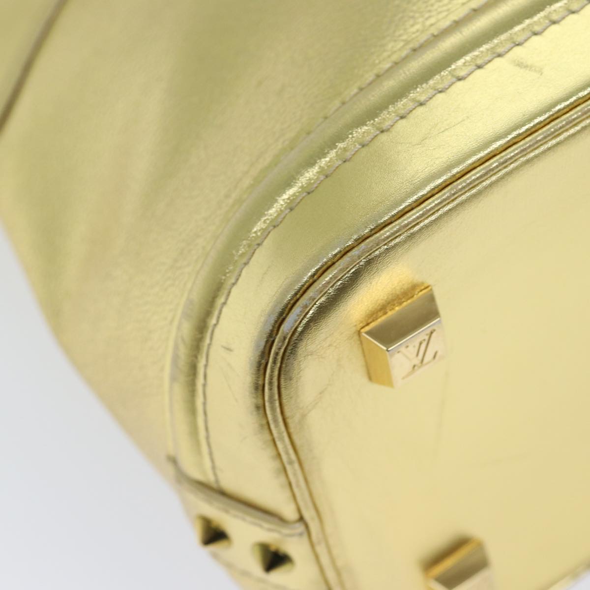 LOUIS VUITTON Suhari Lockit PM Hand Bag Leather Gold All M95433 LV 71447